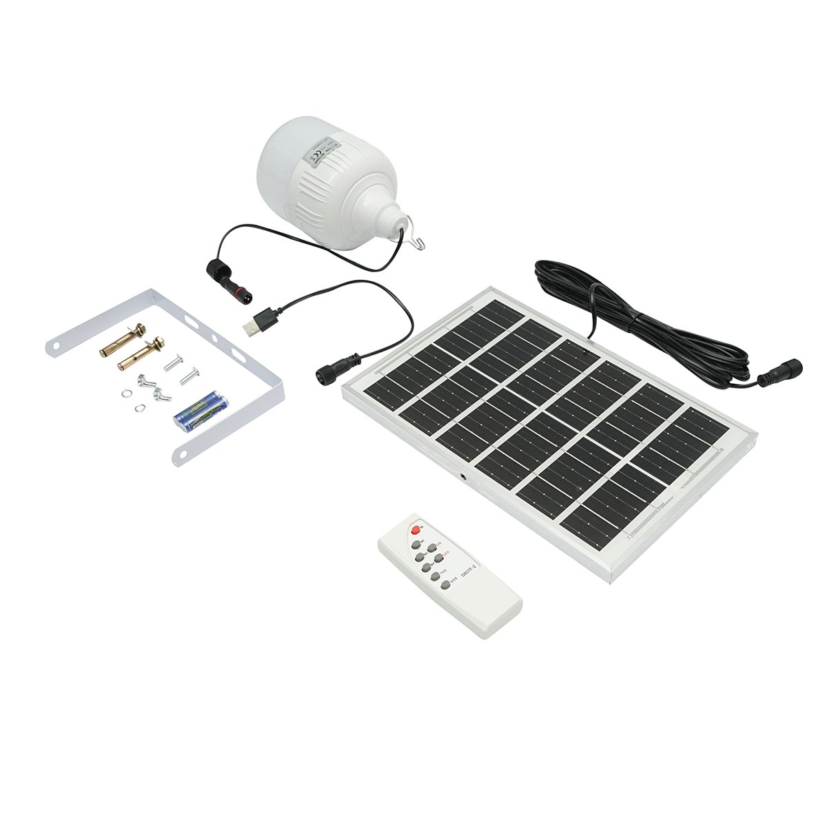 Lampa LED 50W, 6500K cu panou solar policristalin 3W si telecomanda IP20 Breckner Germany